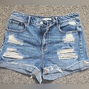 Pacsun Mom Shorts, High Rise, Womens 27, Vintage Cut-Off 90s Button Fly